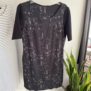 Black Patterned Women's Dress